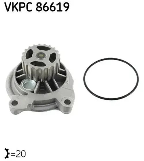 Fits SKF VKPC 86619 Water pump VKPC 86619 Water pump, with gasket fits: MERCEDE - Image 6