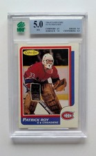 1986-87 O-Pee-Chee #53 Patrick Roy RC Rookie Card Graded MNT 5.0. rookie card picture