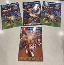 Paw Patrol Step into Reading Step 1 2 - Reader K-2nd Grade - 4 Book Lot DVD