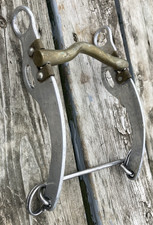 Używany Mike Quick 5" Western low port bit z luźnymi aluminiowymi policzkami wyprodukowano w USA