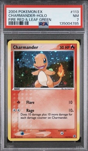 2002 Charmander 113/112 Fire Red & Leaf Green Holo Secret Rare PSA 7 Pokemon TCG