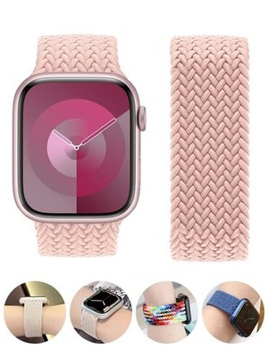 Braided Solo Loop Strap For iwatch Band 44mm 45mm 42mm 40mm 46mm 41mm Ultra