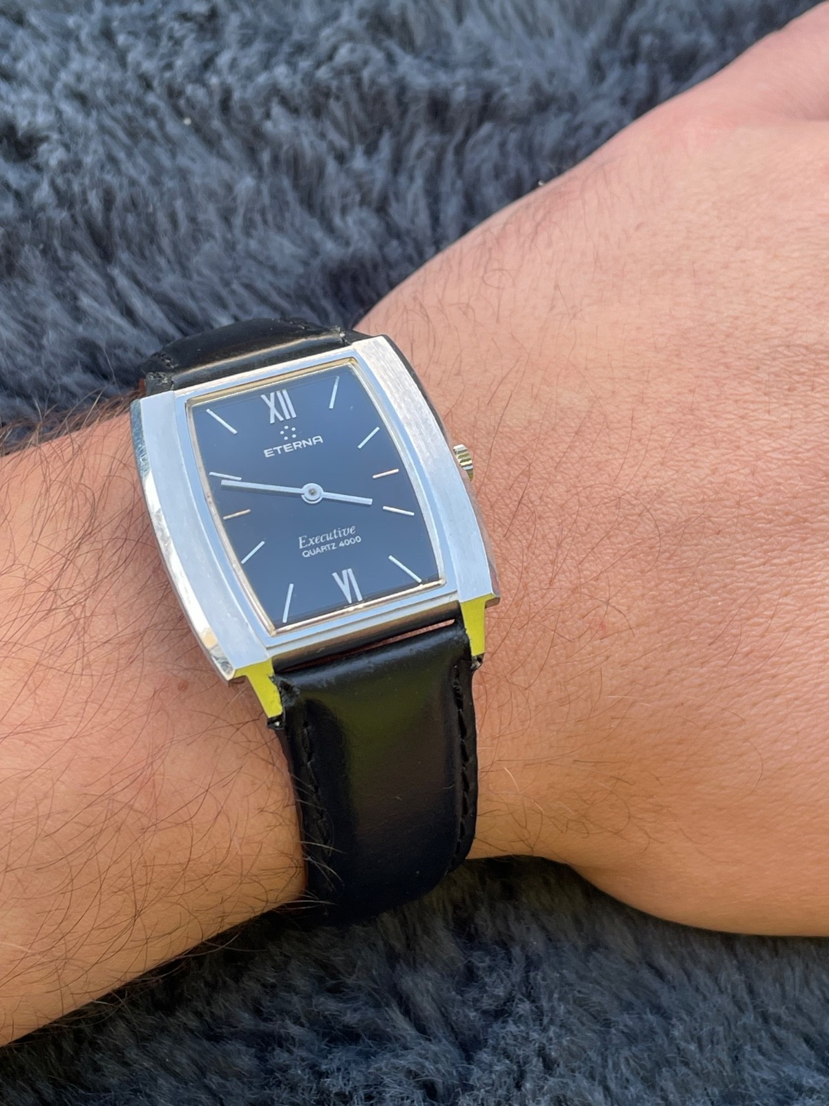 Eterna Executive Quartz 4000 Rectangular Black Di… - image 10