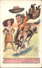 Cowboy Comic Rodeo Horse Beautiful Woman Wool Chaps Beautiful Woman PC