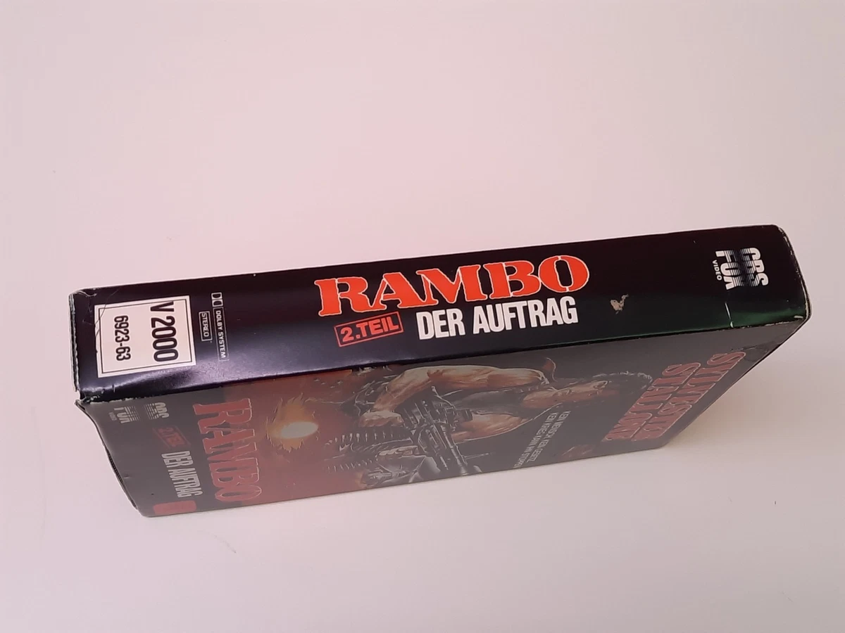 Rambo 2. Teil - Der Auftrag 1985 VHS German PAL Video Softbox Sylvester Stallone