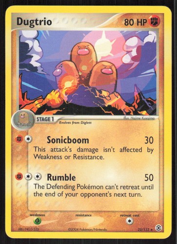 Pokemon TCG Feuerrot & Blattgrün #22/112 Dugtrio LP - Bild 1 von 2