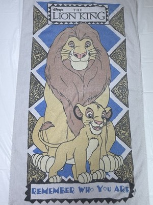 Vintage Disney The Lion King Beach Pool Towel By Franco  Remember Who You Are 