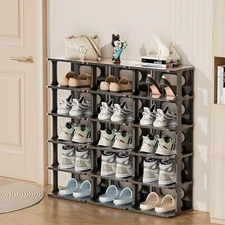 Shoe Rack for Entryway 18 Tier Plastic Shoe Organizer for Closet Vertical Sho...