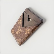 Autentico Louis Vuitton porta carte magnetico per telefono con scatola/sacchetto antipolvere M13185