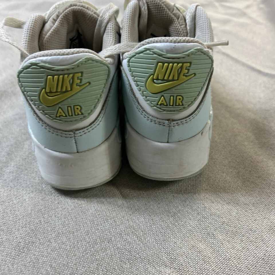 Tênis Nike Air Max 90 1y branco azul glaciar 833377-100 LTR GS - Imagem 4 de 4