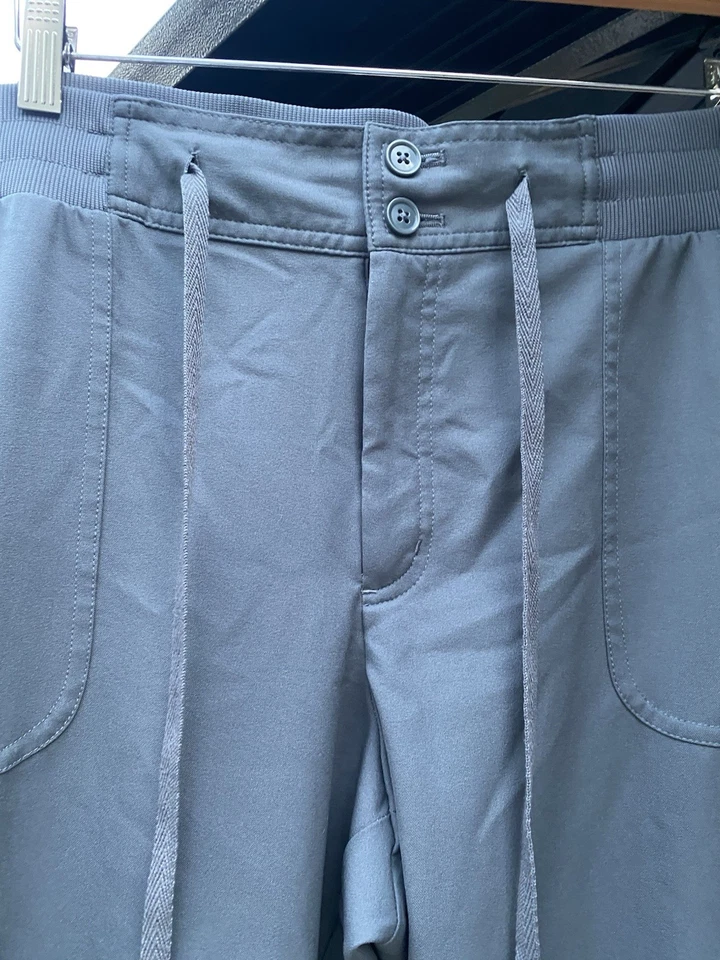 Made For Life 100% Cargo Pant Activewear Stretch Waist L Gray Charcoal Dri - Image 4 of 4