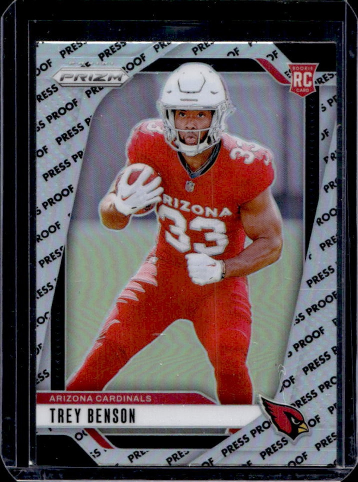 2024 Prizm Trey Benson RC Press Proof Rookie #392 Cardinals