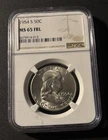 1954 S FRANKLIN HALF DOLLAR NGC MS65 FBL - UNCIRCULATED - 50C