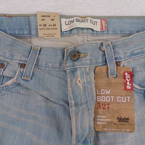 Levis 527 Low Boot Cut W32 L34 Jeans Low Rise Straight Fit NEW NWT NOS 2006 - 第 1/18 張圖片