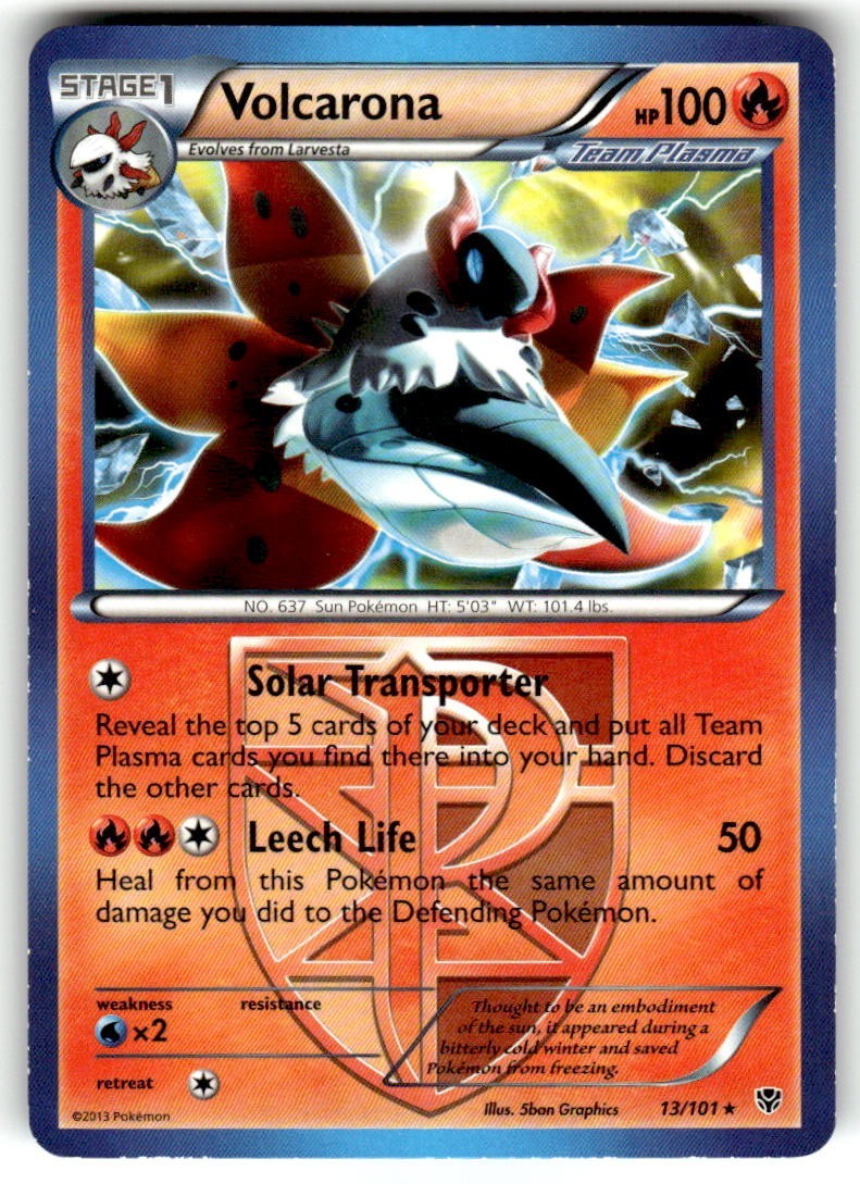 Volcarona - Rare - Plasma Blast - 13/101 - Pokemon TCG LP