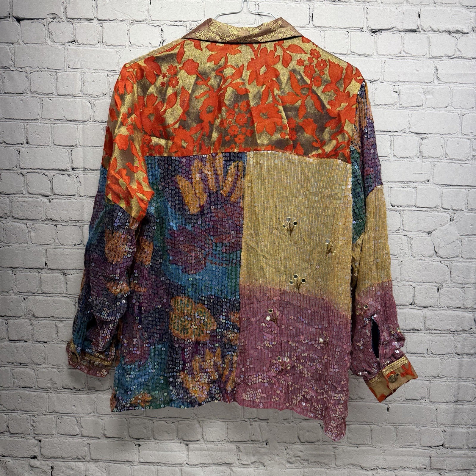 sandy starkman L Patchwork Sequence Jacket - image 2