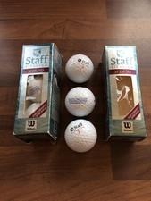 2 Sleeves of 3 New Wilson Staff Titanium Spin 90 Golf Balls with logo (6balls)