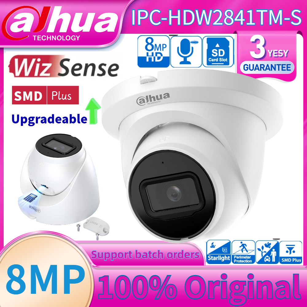 8MP Dahua Genuine 4K Wizsense IPC-HDW2841TM-S SMD Plus IP Camera Built in Mic UK