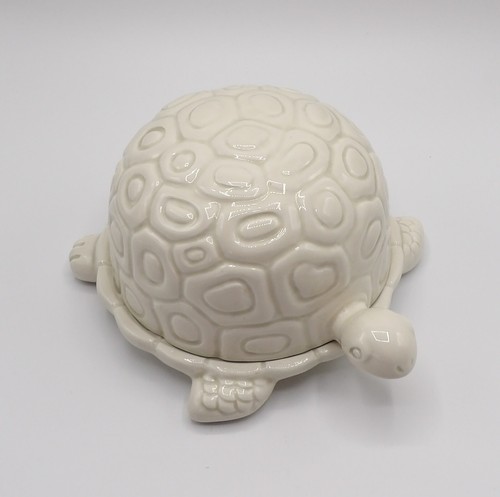 TINA Y TAPA DE MANTEQUILLA DE TORTUGA FIGURATIVA 1976 DE COLECCIÓN DE FITZ & FLOYD - Imagen 8 de 18