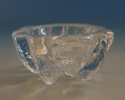 Kleine schwere Orrefors Schweden Glas Schale transparent (F23-1043)