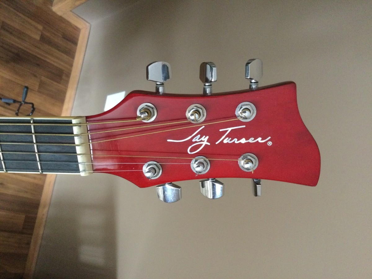 Acoustic Electric Guitar Jay Turser JTA424QCET - RSB red sunburst