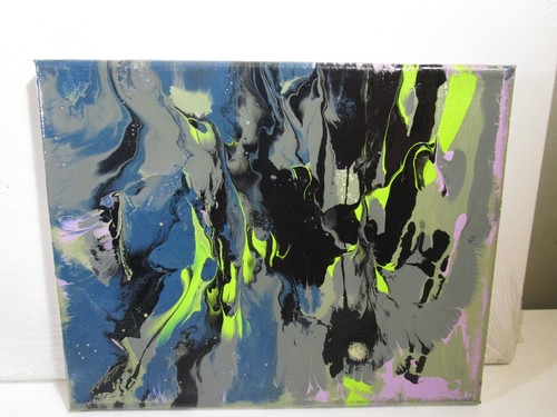 original acrylic abstract painting on canvas muskyai 8x10 - Picture 3 of 5