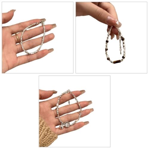 Minimalists Women Bracelet Elegant Broken Silver Handchain Fashionable Bangle - Picture 1 of 11