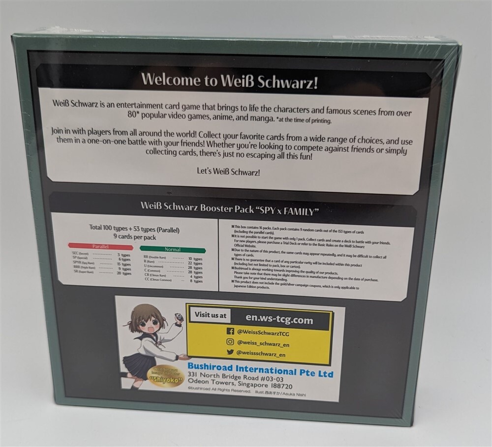 Factory Sealed Weiss Schwarz Spy x Family TCG English 1st Edition