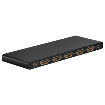 1/4 HDMI Splitter 4K UHD 60Hz Full HD 1 Eingang 4 Ausgänge Goobay Verteiler
