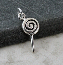 Dije de piruleta de plata de ley 925 - Dije de caramelo - Dije de dientes dulces joyería