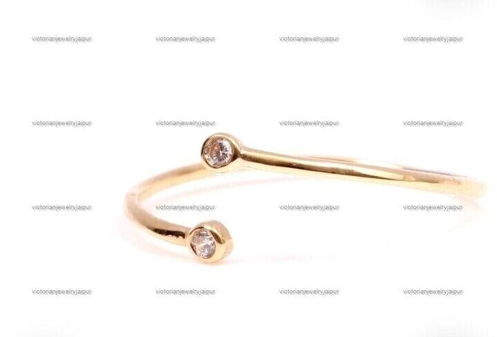 Bangle Anniversary 925 Sterling Silver Natural Diamond Round-image