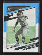 2021 Donruss Optic Carolina Blue & White Chris Paddack #198 San Diego Padres