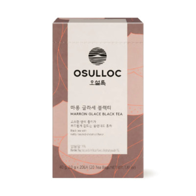 OSULLOC Marron Glace Black Tea 20 Bags   Roasted Chestnut Milk Tea Blend