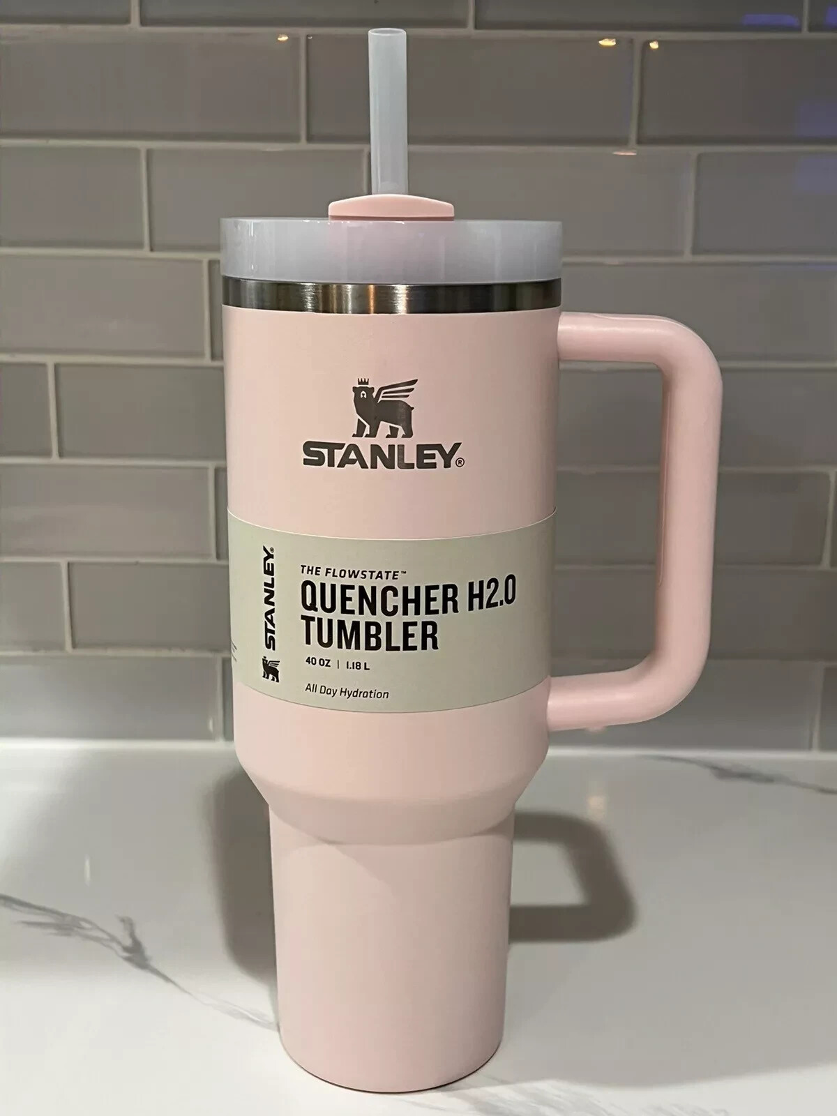 STANLEY 40 OZ TUMBLER H2.0 FLOWSTATE QUENCHER DSG BLOOM PINK