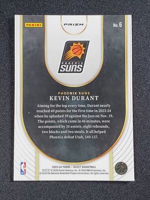 2023-24 Panini Select #6 Kevin Durant Neon Icon Silver Prizms | eBay