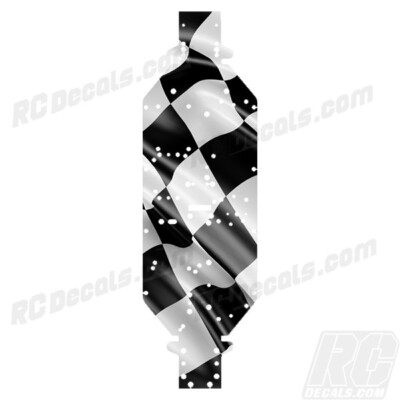 Losi DBXL-E 2.0 Buggy Chassis Protector Graphic Decal Wavy Checkered FLag 1/5