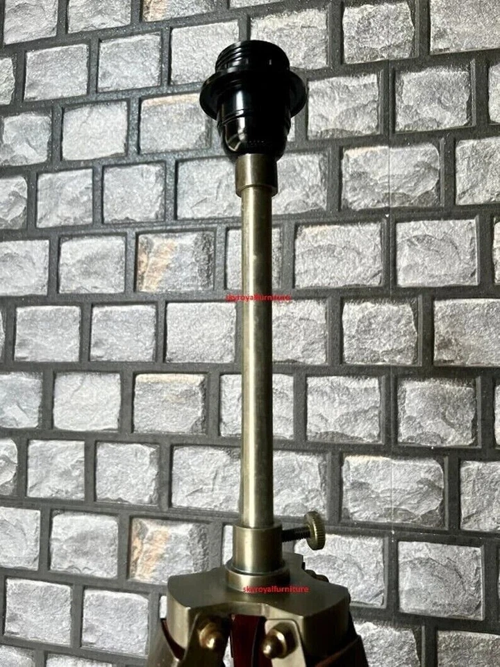 Tripod Wooden Floor Nautical Stand Vintage Home Decor Brown Tripod Adjustable - Image 3 of 4