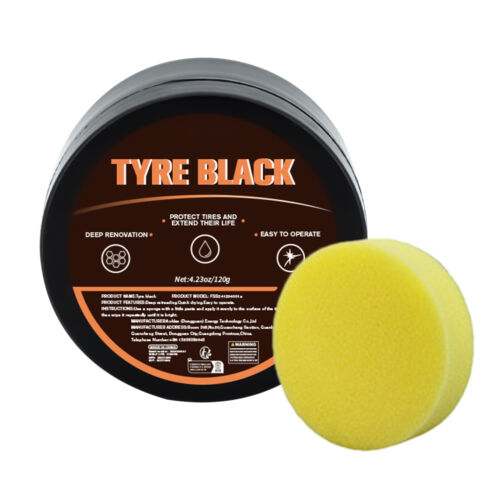 Black Tire Wax Car Tire Wax Tire Coating Paste Tire Restorer Long-Lasting