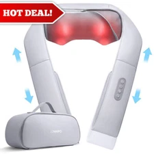 Naipo oCuddle Back Massager with Adjustable Heat and Straps, Shiatsu Massagers