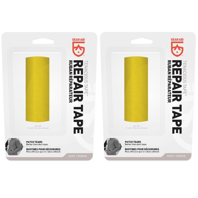 Gear Aid Tenacious Tape Yellow 3"x20" Strong Flexible Repair Adhesive