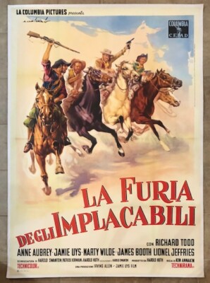 Richard Todd The Hellions Original Italian Movie Poster 1961 Linen Backed