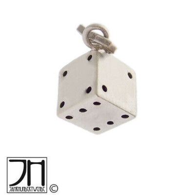 835er Silber Glücks Anhänger Würfel Silver lucky charms pendant dice