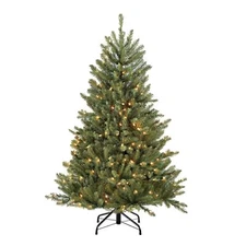 Puleo International 4.5 Foot Pre-Lit Artificial Christmas Tree