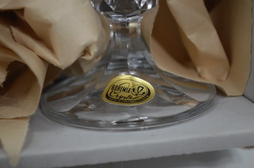 Cascade Fine Lead Crystal Champagne Bohemia Glasses ~ Set Of 6 New - Picture 5 of 7