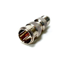 GIZWIZ RF Coax Adapters Mini UHF Male to Mini UHF Female Push-On 2pcs Pack