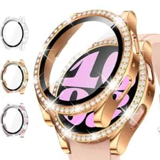Bling Glitter Case Cover Screen Protector for Samsung Galaxy Watch 4 5 6 7 40/44