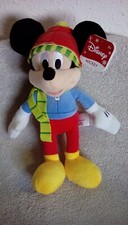 Disney Mickey Mouse 10" Plush w/ Winter Scarf NEW Just Play     b