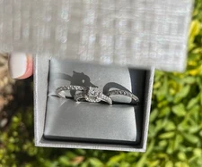 princess cut diamond ring bridal set