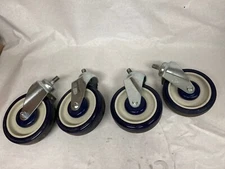 Swivel Caster 5" - Shopping Cart Wheel - Replacement - Rubber Polyurethane P&H