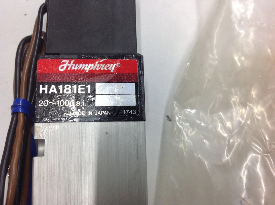 Electroválvula de aire Humphrey HA181E1, 12VDC, 20~100 PSI. NUEVO Foto 2 de 4